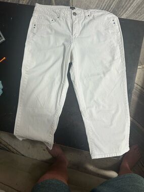 Jag Jeans White Cropped Ankle Jeans